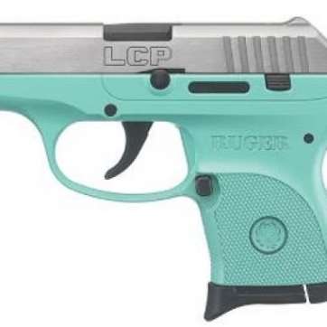 Ruger LCP .380 ACP Stainless Steel Turquoise Frame 6RD