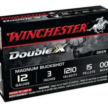 Winchester Supreme Double X Magnum 12 ga 3" 15 Pellets 00 Buck Shot 5Bx/50Cs Winchester
