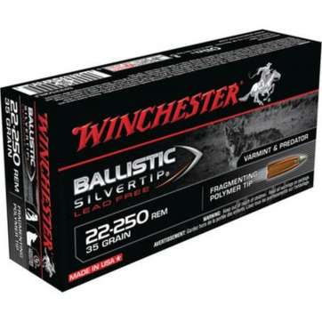 Winchester Lead Free .22-250 Remington 35 Grain Ballistic Silvertip Winchester