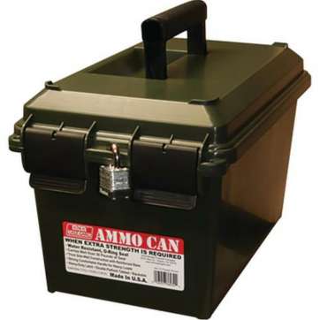 MTM Can Ammo Box Portable 750 cu. in. 25 lbs Polypropylene Forest Green MTM Molded Products