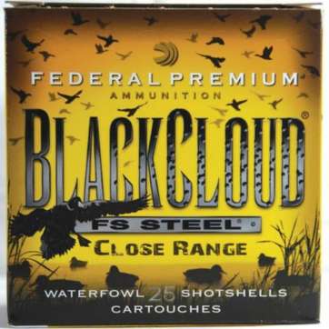 Federal Premium Black Cloud Close Range 12 Gauge 3 Inch 1450 FPS 1.25 Ounce 3 Shot 25 Per Box Federal Ammunition