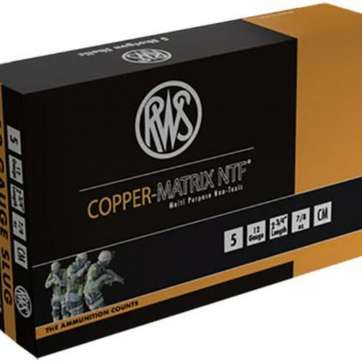 Ruag Ammotec Copper Matrix NTF 00 Buck/Slug 12ga 2.75" 7/8 oz 5Box RUAG