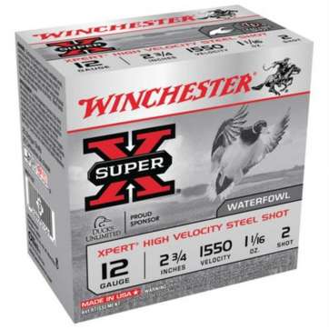 Winchester Expert Hi-Velocity 12 ga 2.75" 1-1/16 oz 2 Shot 25Box/10Case Winchester