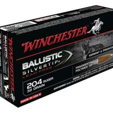 Winchester Lead Free .204 Ruger 32 Grain Ballistic Silvertip Winchester