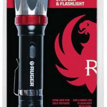 Sabre Ruger Stun Gun/Flashlight Pocket/Belt Clip Contact Black/Silver Sabre