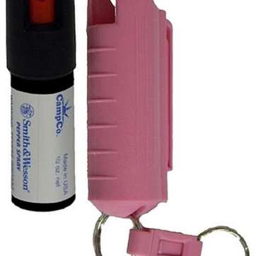 SW Pepper Spray/CampCo Pepper Spray 15% Plastic Keychain Case .5 oz Black Smith and Wesson