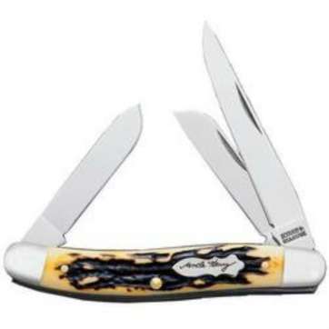 Schrade Uncle Henry Premium Stock Folding 3 Plain Clip Point Knives of Alaska