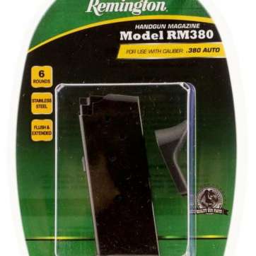 Remington Model RM380 Magazine For 380 Auto 6rd Black Remington