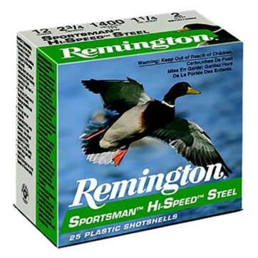 Remington Sportsman Steel Loads 12 Ga 2.75 1.1oz 4 Shot 25rd/Box Remington