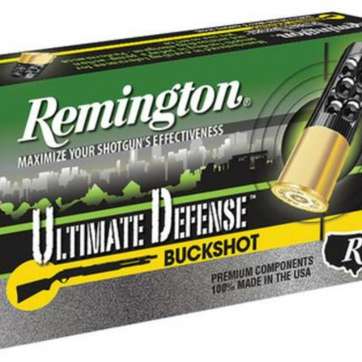 Remington Ultimate Home Defense Shotshell Loads Lead Buckshot 12 Ga 2.75" 1200 FPS 8 Pellets 00 Buckshot Remington