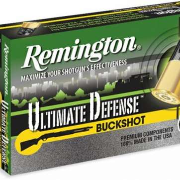 Remington Ultimate Defense 12 Gauge 2.75" Buckshot 15 Pellets 00 Buck 5 Bx Remington