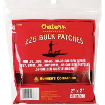 Outers Bulk Patches .30-50 Caliber 225 Pack Outers