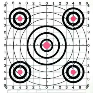 Champion 100 Yard Rifle Sight-In Target Orange Bullseye