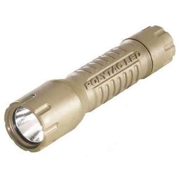 Streamlight PolyTac LED with lithium batteries. Blister Packaged. Coyote Streamlight