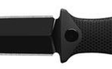 Kershaw Secret Agent Fixed 4.4" SS Black-Oxide Spear Point Black Rubberized Kershaw Knives