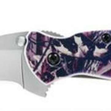 Kershaw Scallion 2.25" Stainless Steel Drop Point Plain Anodized Aluminum Camo Handle Folder Kershaw Knives