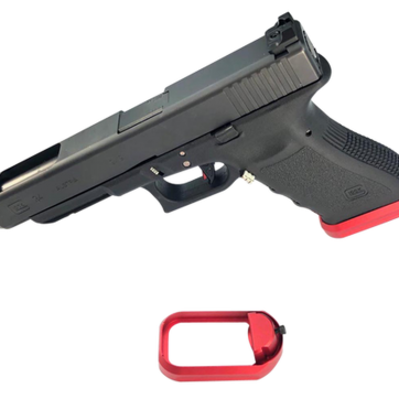 Cross Armory Flared Magwell Compatible with Glock Gen1-3 Aluminum Red Hardcoat Anodized Cross Armory
