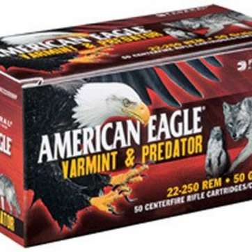 Federal American Eagle 22-250 Rem 50gr