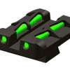 Hiviz LiteWave Rear Glock 10mm/45 ACP/45GAP Fiber Optic Green Steel Black Hiviz Sights