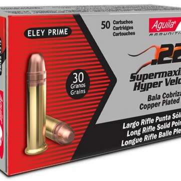 Aguila Super Maximum 22 LR (LR) 30gr Solid Point 50rd Box Aguila Ammunition