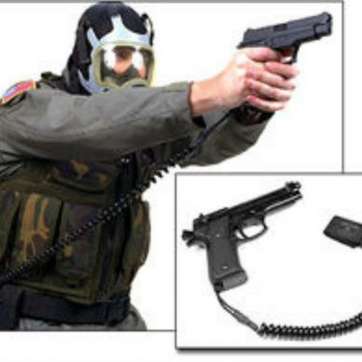Blackhawk Tactical Pistol Lanyard Coiled Wire Black Blackhawk