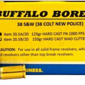 Buffalo Bore 38S&W 125gr