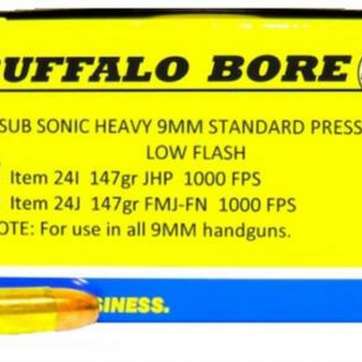 Buffalo Bore 9mm Subsonic 147 Gr