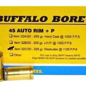 Buffalo Bore 45 Auto Rim +P 225gr