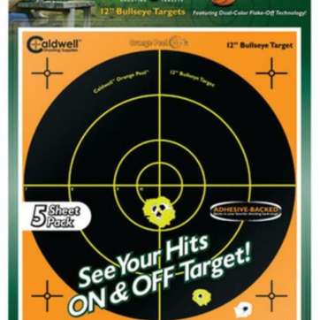 Battenfeld Caldwell Orange Peel Flake Off Shooting Targets 12" Bullseye