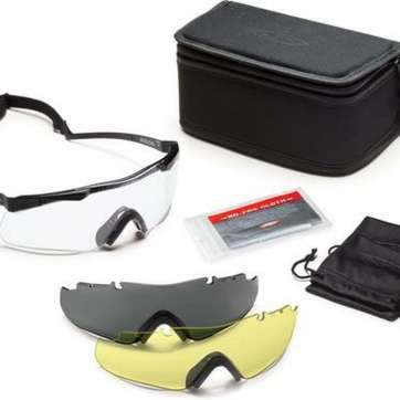 Smith Optics Elite Aegis Echo Safety Glasses - Black Frame Deluxe Kit With 3 Lenses Smith and Wesson