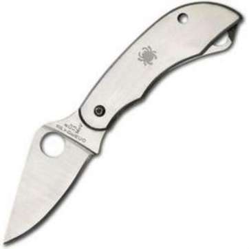 Sypderco ClipiTool Plain & Serrated Folding Knife 2.02" Plain Edge Drop Point Spyderco