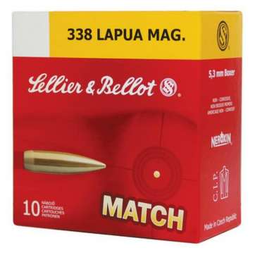 Sellier and Bellot .338 Lapua Mag Hpbt 250Gr 10Rd/Box Sellier & Bellot