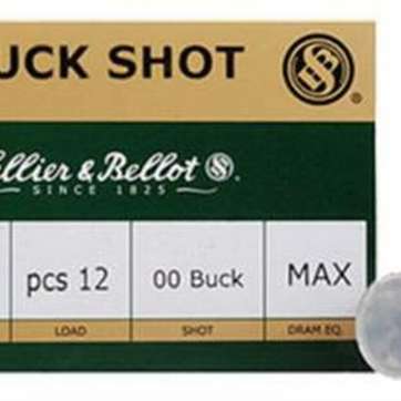 Sellier and Bellot SB Buckshot 12Ga 2 3/4 1 1/4 oz #00 12 Pellet 25Rd/Box Sellier & Bellot