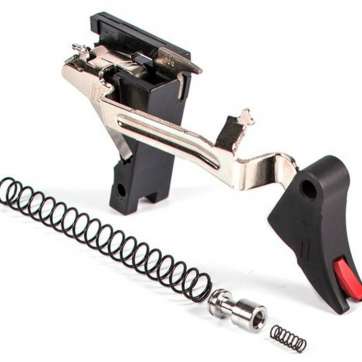Zev Curved Trigger Drop In 9mm Black/Red