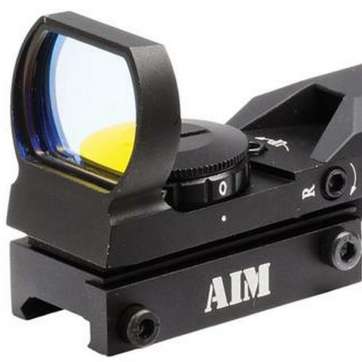 Aim Sports Red Dot 1x 24x34mm Obj 4 MOA Dot Reticle Matte Black Aim Sports