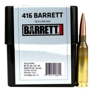 Barrett 416 Barrett 452gr MTAC 10 Rd Box Barrett Firearms
