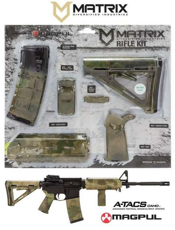 Matrix Diversified A-TACS FG Camo Magpul MOE Kit Poly AR-15 Matrix Diversified