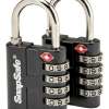 Snap Safe TSA Padlocks Combination Lock Black Snap Safe
