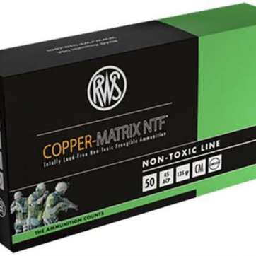 Ruag Ammotec 204540050 Copper Matrix 45 ACP 145GR Non Toxic/Frangible 50rds RUAG