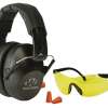 Walkers Game Ear Passive Pro Safety Combo Kit Earmuff/Plugs/Glasses Walkers Game Ear
