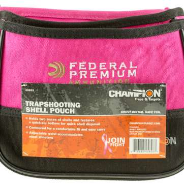 Champion Trapshooting Shell Pouch Pink Nylon Champion Targets