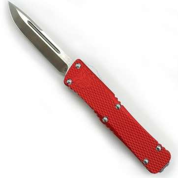 Cobratec Mini Knurled Red Mamba Drop OTF 2.25" CobraTec Knives