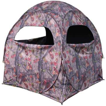 HME Spring Steel 75 Pop up ground blind polyester fabric 58"x58"x57" HME