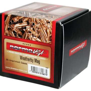 Norma Ammunition Norma Weatherby Unprimed Brass Cases .240 Weatherby Magnum Norma Ammunition