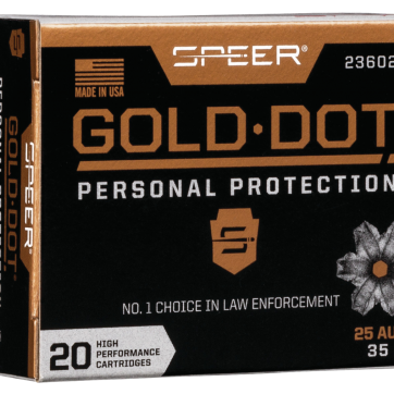 Speer Gold Dot Personal Protection 25 Automatic Colt Pistol (ACP) 35gr