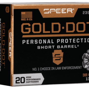 Speer Ammo Gold Dot Personal Protection 38 Special +P 135gr