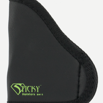 Sticky Holsters SM-5 Glock 42 with Laser Latex Free Synthetic Rubber Black Green Logo Sticky Holsters