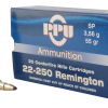 PPU Standard Rifle 22-250 Remington 55gr