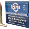 PPU Standard Rifle 30-06 Springfield 150gr Full Metal Jacket 20 Bx/ 10 PPU Ammo