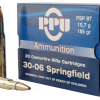 PPU Standard Rifle 30-06 Springfield 165gr